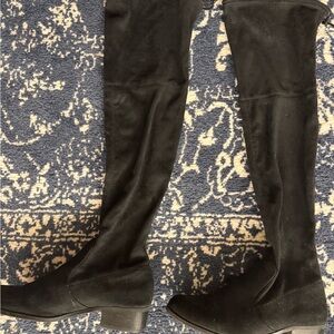 Charles by Charles David Gammon Black Stretch Over Knee Textile Boots Women 8M